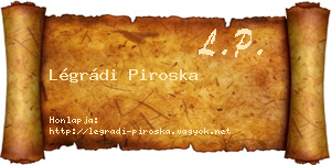 Légrádi Piroska névjegykártya