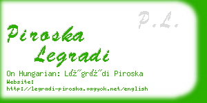 piroska legradi business card
